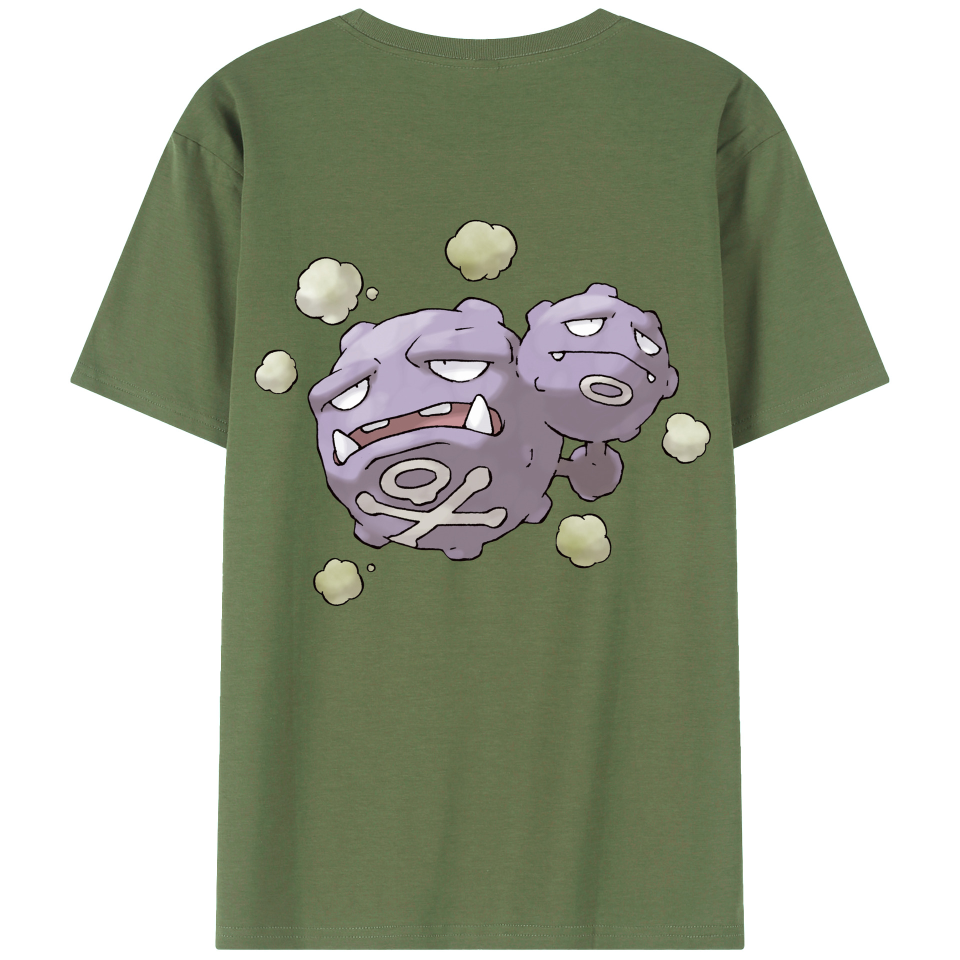 （画像用） ポケットモンスター Pokémon 綿100％ メンズ半袖Tシャツ（バックプリント） 通気性